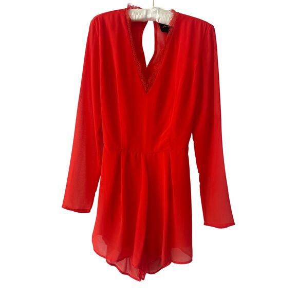 Funky Soul red romper Christmas holiday SzM open back - Picture 1 of 9